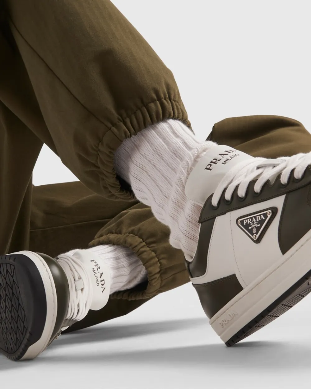 Hombre Prada ZAPATILLAS DEPORTIVAS^Zapatillas Downtown De Piel