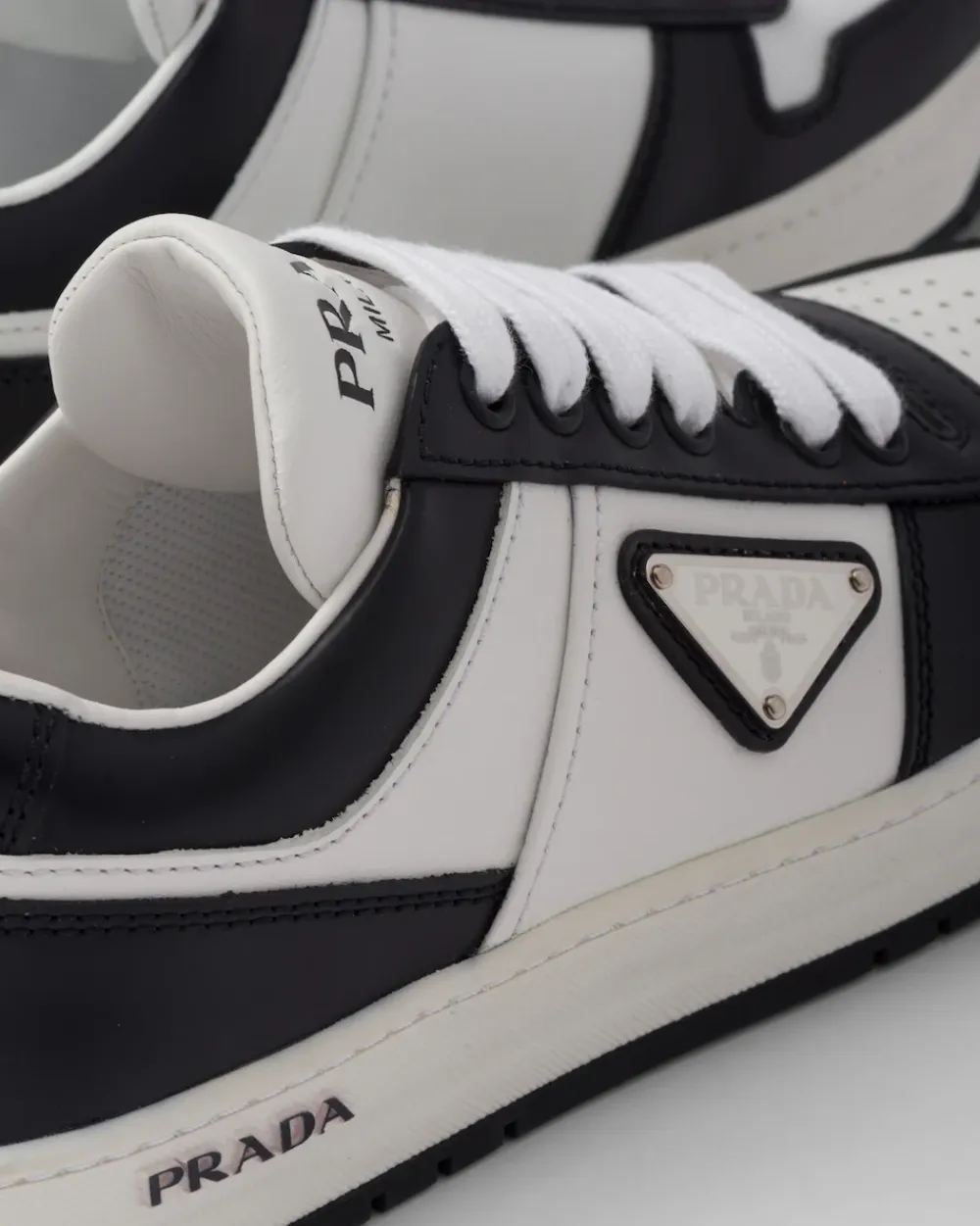 Mujer Prada ZAPATILLAS DEPORTIVAS^Zapatillas Downtown De Piel Perforada