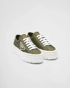 Prada COLECCIÓN FEMENINA^Zapatillas En Gabardina Double Wheel De Re-nylon