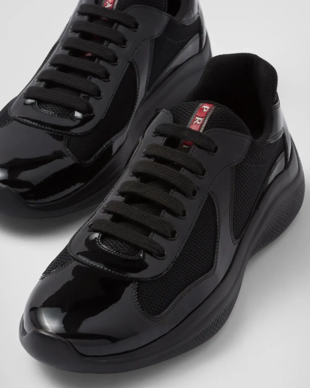 Hombre Prada ZAPATOS|ZAPATILLAS DEPORTIVAS^Zapatillas America's Cup De Charol Y Tejido Técnico