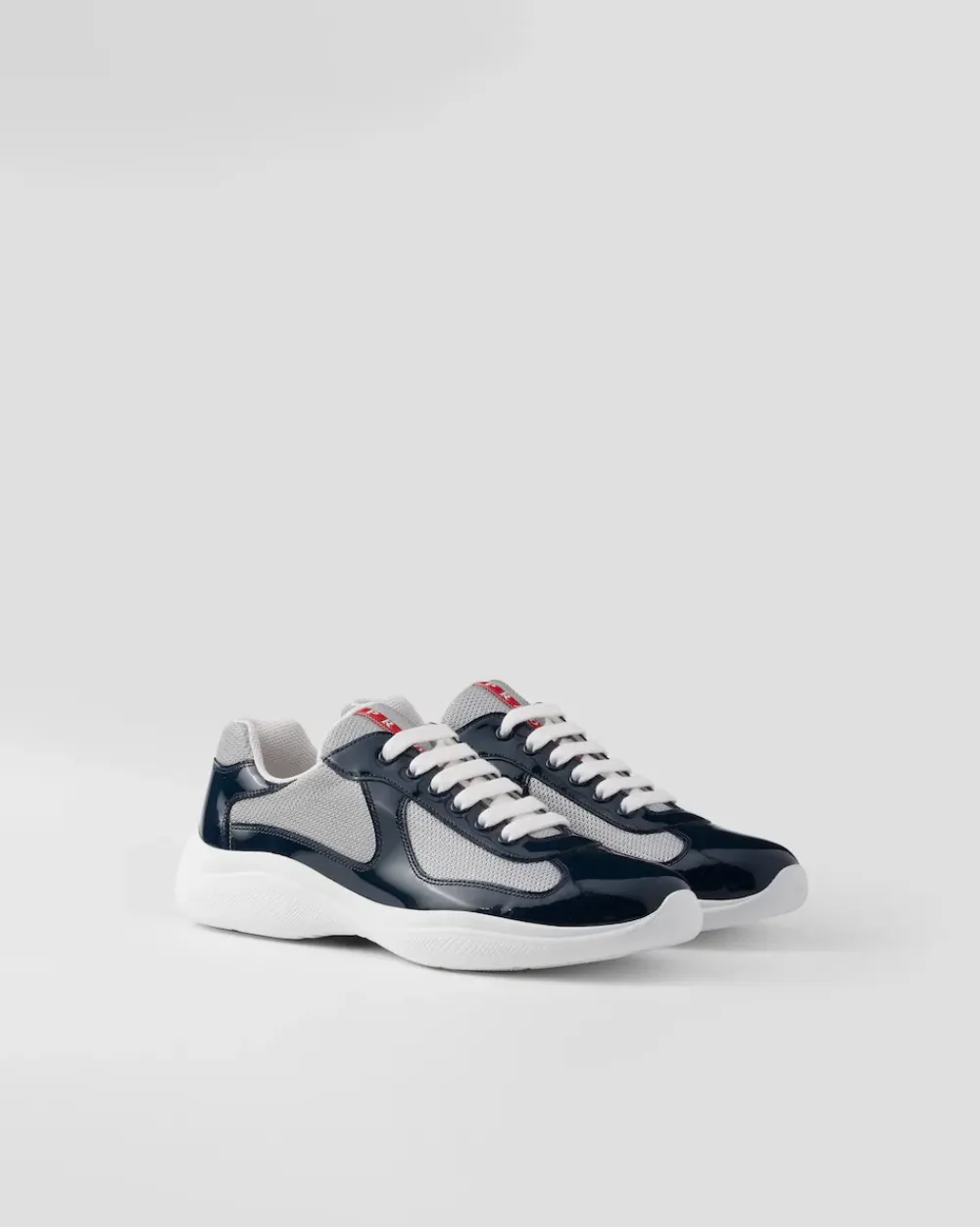 Hombre Prada ZAPATOS|ZAPATILLAS DEPORTIVAS^Zapatillas America's Cup De Charol Y Tejido Técnico