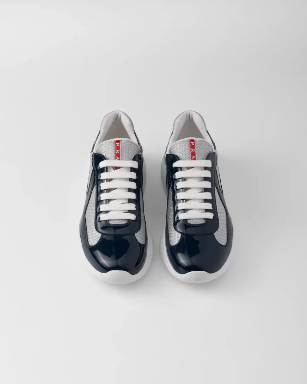 Hombre Prada ZAPATOS|ZAPATILLAS DEPORTIVAS^Zapatillas America's Cup De Charol Y Tejido Técnico