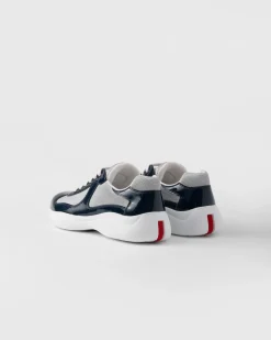 Hombre Prada ZAPATOS|ZAPATILLAS DEPORTIVAS^Zapatillas America's Cup De Charol Y Tejido Técnico