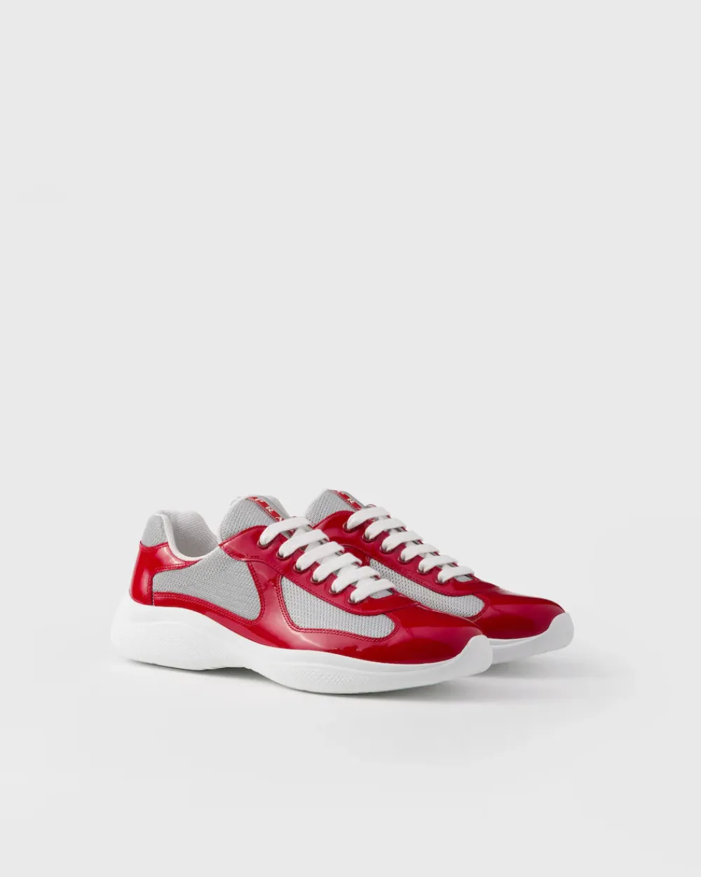 Hombre Prada ZAPATOS|ZAPATILLAS DEPORTIVAS^Zapatillas America's Cup De Charol Y Tejido Técnico