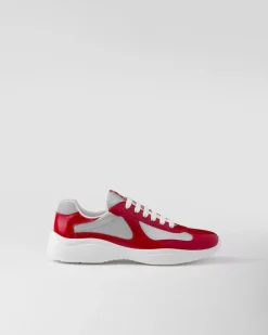 Hombre Prada ZAPATOS|ZAPATILLAS DEPORTIVAS^Zapatillas America's Cup De Charol Y Tejido Técnico