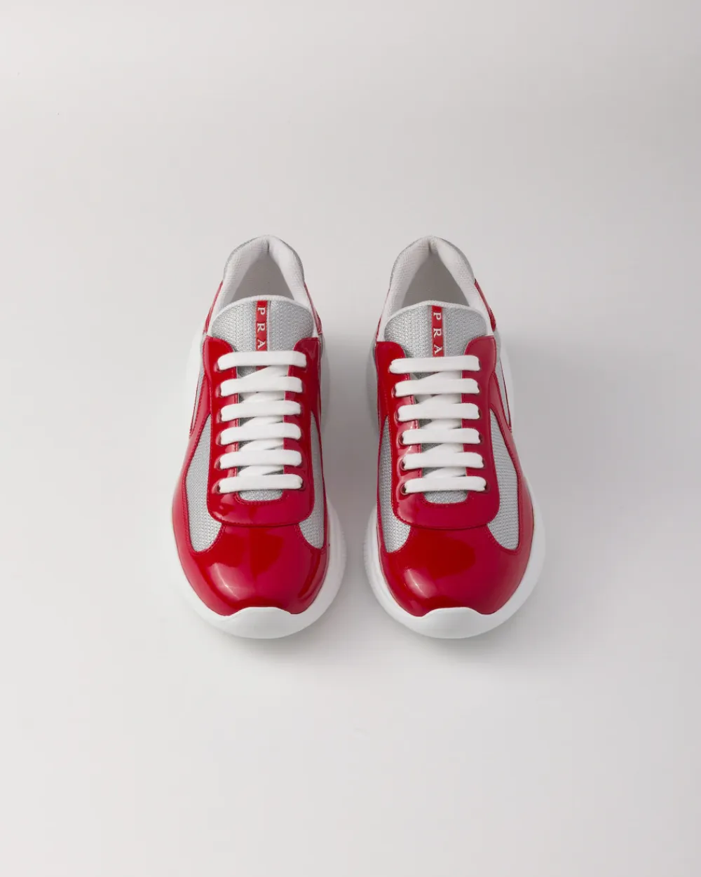 Hombre Prada ZAPATOS|ZAPATILLAS DEPORTIVAS^Zapatillas America's Cup De Charol Y Tejido Técnico