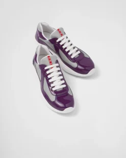 Hombre Prada ZAPATOS|ZAPATILLAS DEPORTIVAS^Zapatillas America's Cup De Charol Y Tejido Técnico