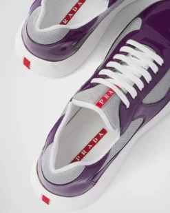 Hombre Prada ZAPATOS|ZAPATILLAS DEPORTIVAS^Zapatillas America's Cup De Charol Y Tejido Técnico