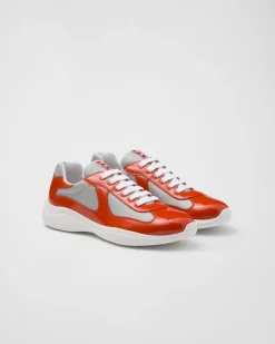 Hombre Prada ZAPATOS|ZAPATILLAS DEPORTIVAS^Zapatillas America's Cup De Charol Y Tejido Técnico