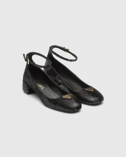 Mujer Prada ZAPATOS DE SALÓN Y BAILARINAS^Zapato De Salón De Satén Con Lentejuelas