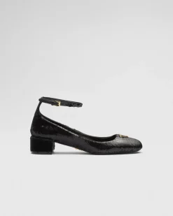 Mujer Prada ZAPATOS DE SALÓN Y BAILARINAS^Zapato De Salón De Satén Con Lentejuelas