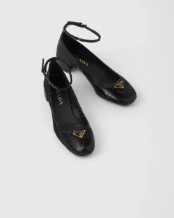 Mujer Prada ZAPATOS DE SALÓN Y BAILARINAS^Zapato De Salón De Satén Con Lentejuelas