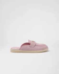 Mujer Prada MOCASINES^Zapatos De Ante Sin Talón