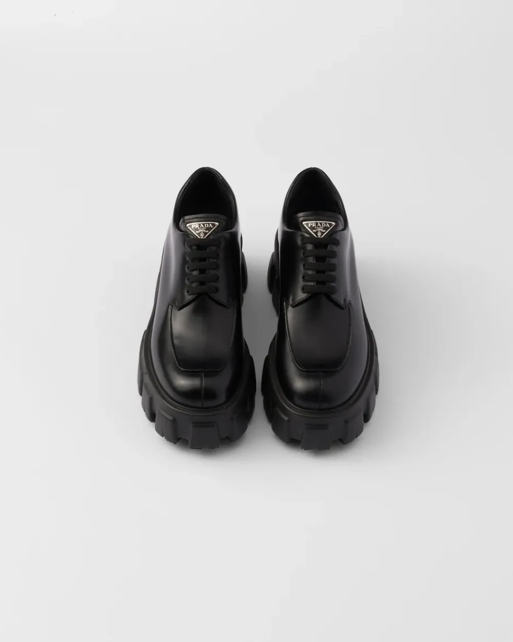 Mujer Prada ZAPATOS CON CORDONES^Zapatos De Cordones Monolith De Piel Cepillada