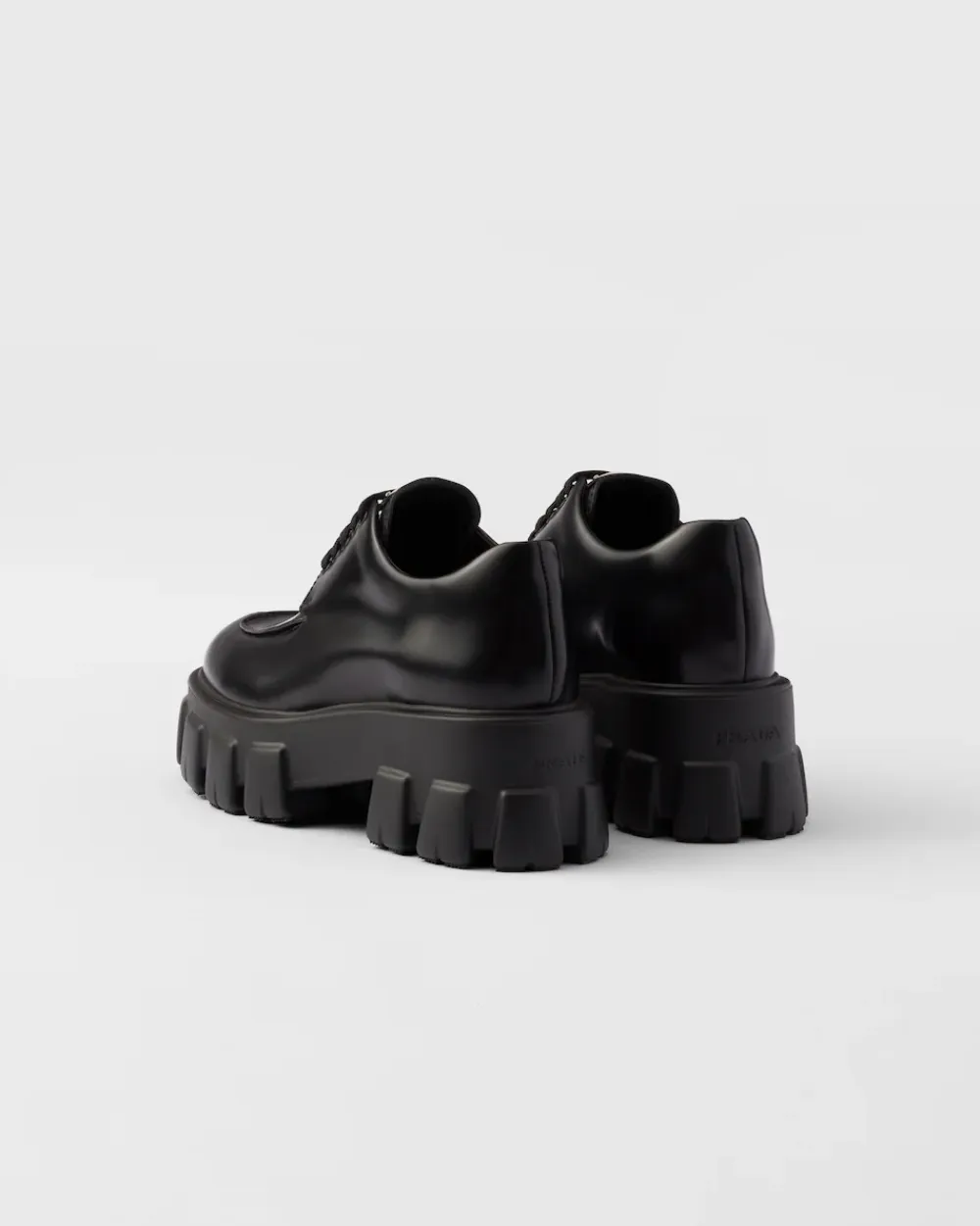 Mujer Prada ZAPATOS CON CORDONES^Zapatos De Cordones Monolith De Piel Cepillada