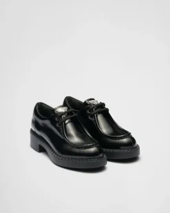 Mujer Prada ZAPATOS CON CORDONES^Zapatos De Piel Cepillada Con Cordones