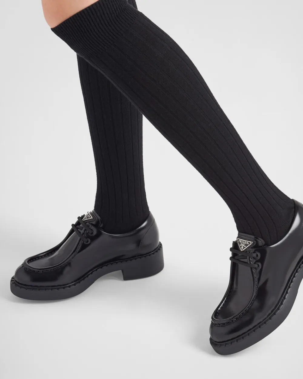 Mujer Prada ZAPATOS CON CORDONES^Zapatos De Piel Cepillada Con Cordones