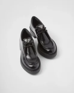 Mujer Prada ZAPATOS CON CORDONES^Zapatos De Piel Cepillada Con Cordones