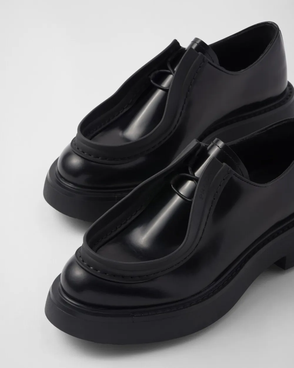 Mujer Prada ZAPATOS CON CORDONES^Zapatos De Piel Cepillada Con Cordones