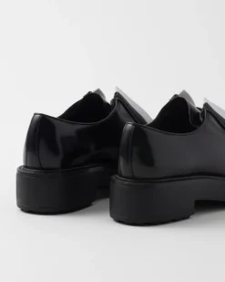Mujer Prada ZAPATOS CON CORDONES^Zapatos De Piel Cepillada Con Cordones