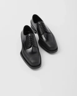 Hombre Prada ZAPATOS CON CORDONES^Zapatos Derby De Piel Cepillada