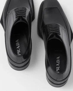 Hombre Prada ZAPATOS CON CORDONES^Zapatos Derby De Piel Cepillada
