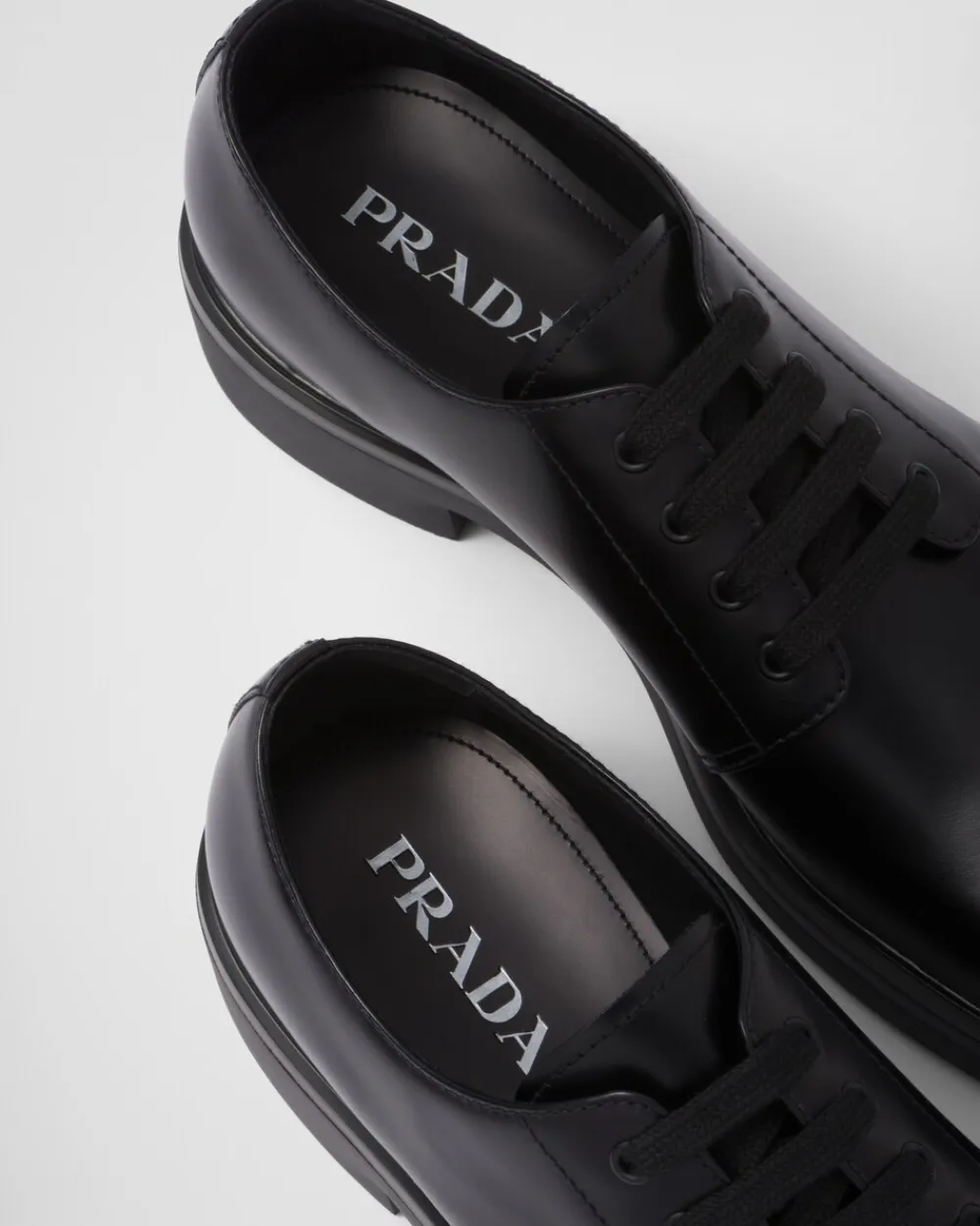 Hombre Prada ZAPATOS CON CORDONES^Zapatos Derby De Piel Cepillada