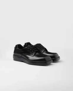 Hombre Prada ZAPATOS CON CORDONES^Zapatos Derby De Piel Cepillada