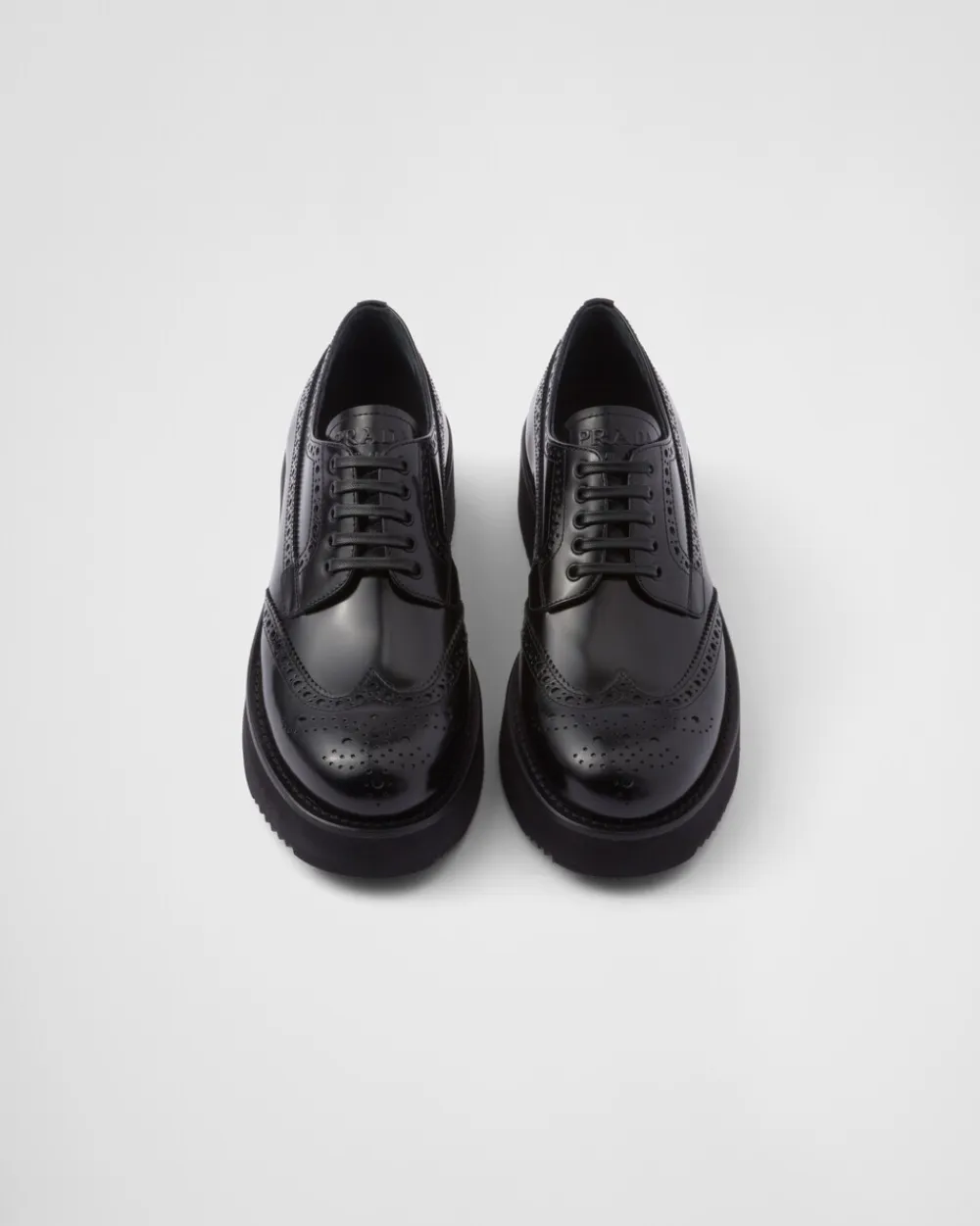 Mujer Prada ZAPATOS CON CORDONES^Zapatos Derby En Piel Cepillada