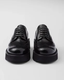 Mujer Prada ZAPATOS CON CORDONES^Zapatos Derby En Piel Cepillada