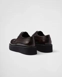 Mujer Prada ZAPATOS CON CORDONES^Zapatos Derby En Piel Cepillada