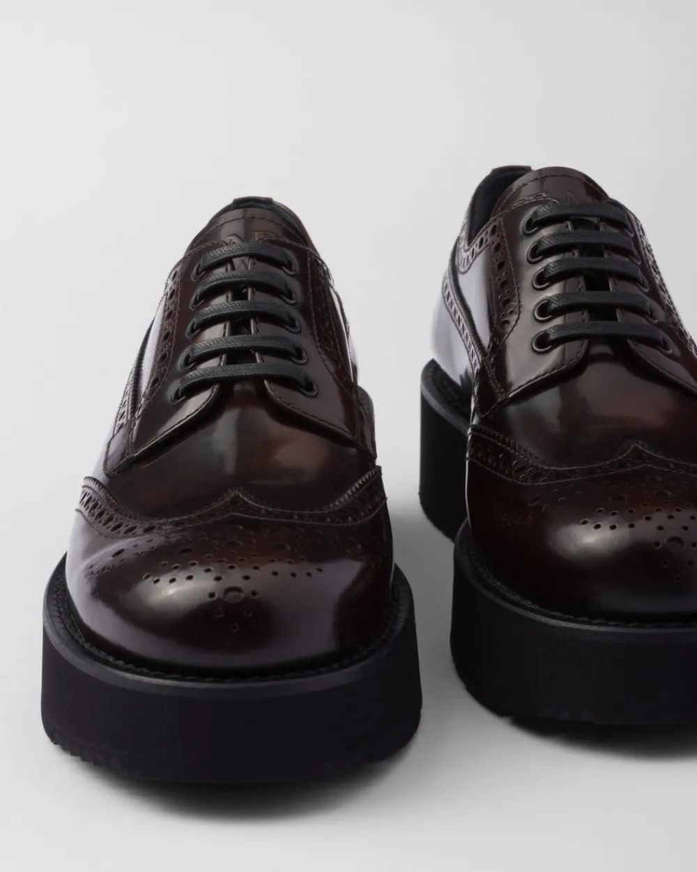 Mujer Prada ZAPATOS CON CORDONES^Zapatos Derby En Piel Cepillada