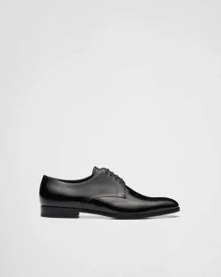 Hombre Prada ZAPATOS CON CORDONES^Zapatos Derby En Piel Cepillada