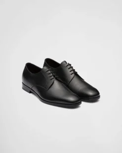 Hombre Prada ZAPATOS CON CORDONES^Zapatos Derby En Piel Saffiano