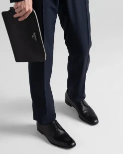 Hombre Prada ZAPATOS CON CORDONES^Zapatos Derby En Piel Saffiano