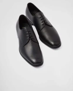 Hombre Prada ZAPATOS CON CORDONES^Zapatos Derby En Piel Saffiano
