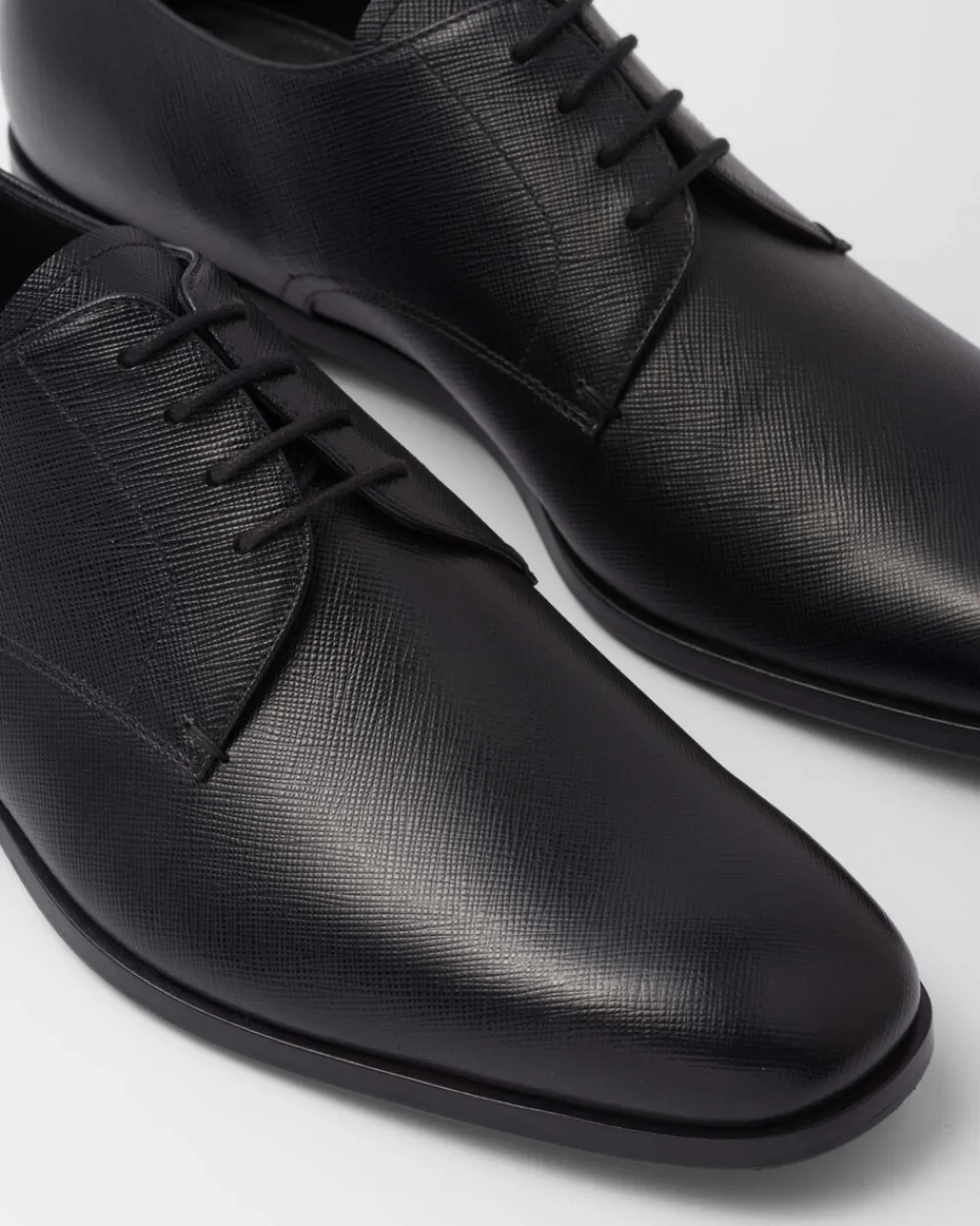 Hombre Prada ZAPATOS CON CORDONES^Zapatos Derby En Piel Saffiano