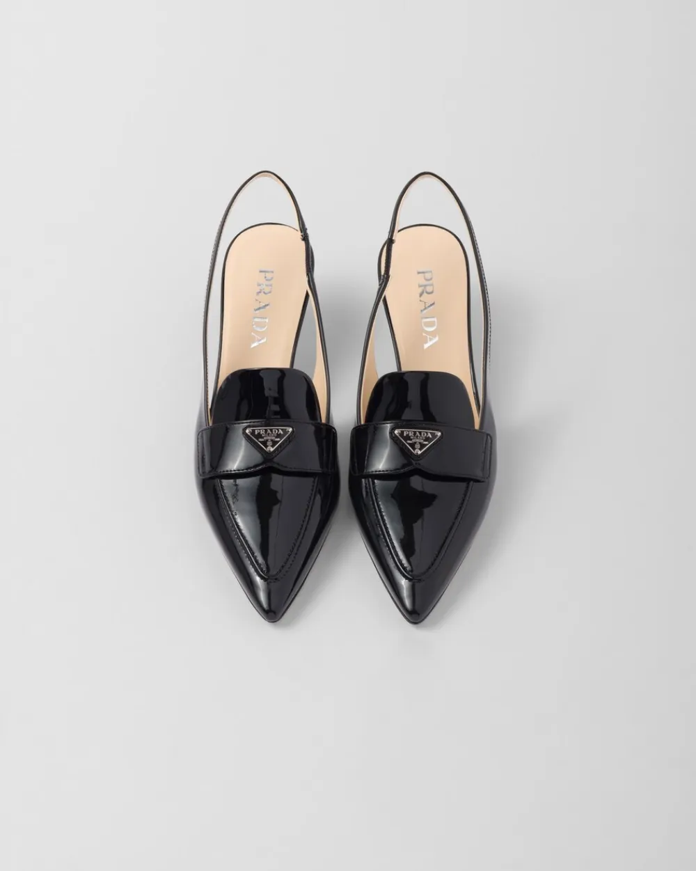 Mujer Prada ZAPATOS DE SALÓN Y BAILARINAS^Zapatos De Salón Destalonados De Charol