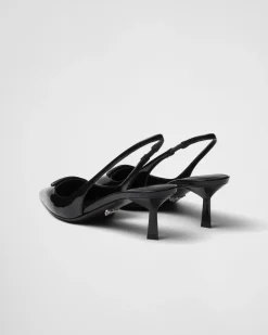 Mujer Prada ZAPATOS DE SALÓN Y BAILARINAS^Zapatos De Salón Destalonados De Charol