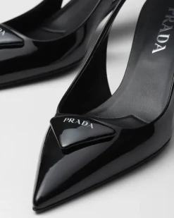 Mujer Prada ZAPATOS DE SALÓN Y BAILARINAS^Zapatos De Salón Destalonados De Charol