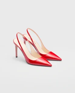 Mujer Prada ZAPATOS DE SALÓN Y BAILARINAS^Zapatos De Salón Destalonados De Charol