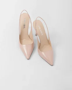 Mujer Prada ZAPATOS DE SALÓN Y BAILARINAS^Zapatos De Salón Destalonados De Charol