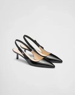 Mujer Prada ZAPATOS DE SALÓN Y BAILARINAS^Zapatos De Salón Destalonados De Charol