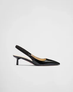 Mujer Prada ZAPATOS DE SALÓN Y BAILARINAS^Zapatos De Salón Destalonados De Charol