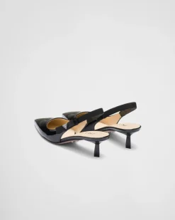 Mujer Prada ZAPATOS DE SALÓN Y BAILARINAS^Zapatos De Salón Destalonados De Charol