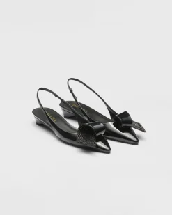 Mujer Prada ZAPATOS DE SALÓN Y BAILARINAS^Zapatos De Salón Destalonados De Charol