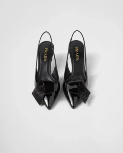 Mujer Prada ZAPATOS DE SALÓN Y BAILARINAS^Zapatos De Salón Destalonados De Charol