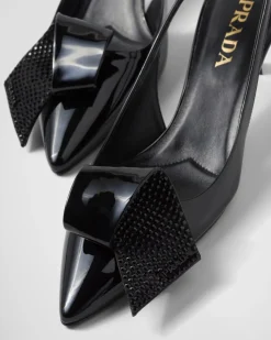 Mujer Prada ZAPATOS DE SALÓN Y BAILARINAS^Zapatos De Salón Destalonados De Charol