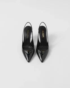 Mujer Prada ZAPATOS DE SALÓN Y BAILARINAS^Zapatos De Salón Destalonados De Charol