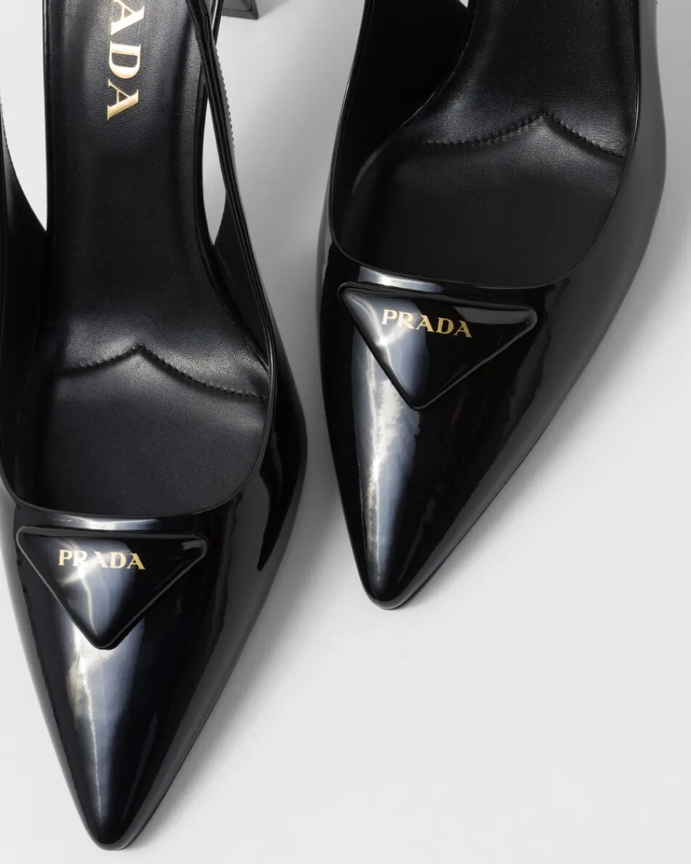 Mujer Prada ZAPATOS DE SALÓN Y BAILARINAS^Zapatos De Salón Destalonados De Charol
